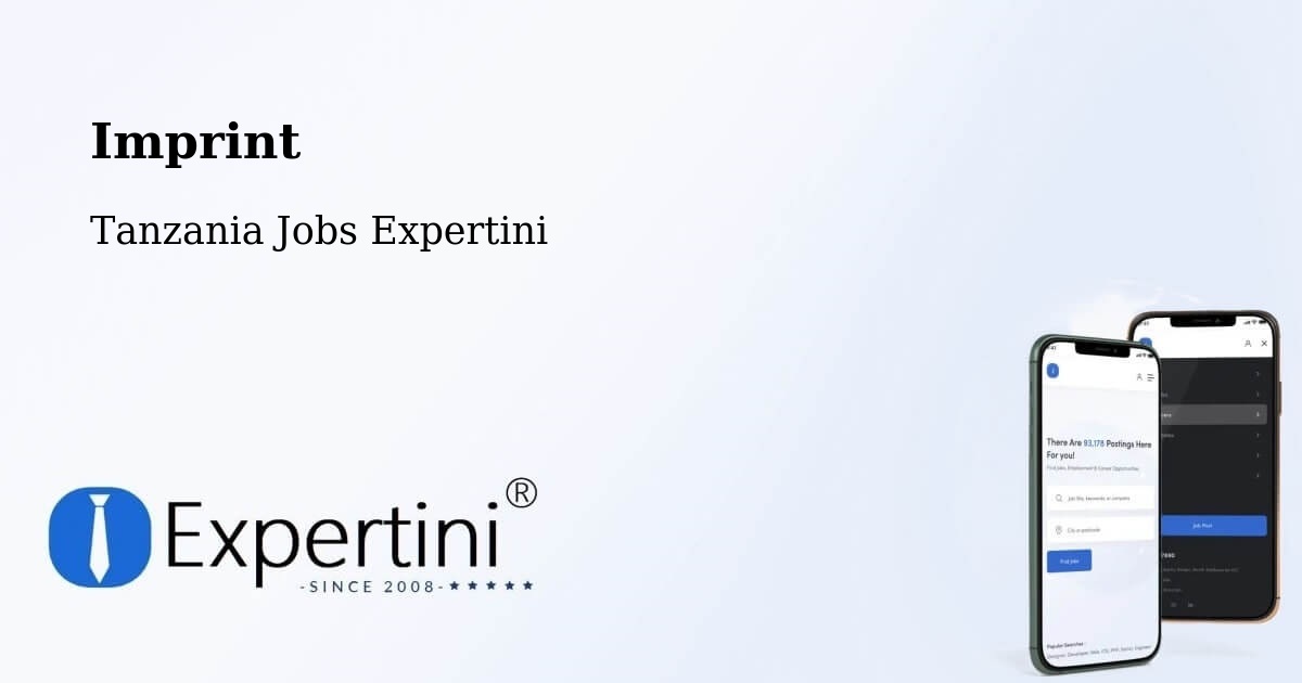 Imprint – Kahe Tanzania - Tanzania Jobs Expertini